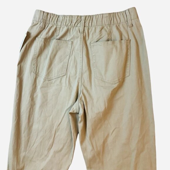 NWT St Johns Bay Chino Straight Pants Womens 12 Beige Khaki High-Rise - Picture 4 of 10
